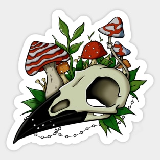 Bird Skull Sticker